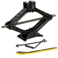 1.5 Ton (3306 lbs) Scissor Jack Kit - Quick Lift for Tire Changes, Compatible with Autos, SUVs, and MPVs