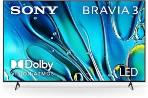 Sony 85-Inch Class 4K Ultra HD BRAVIA 3 LED Smart TV with Google TV, Dolby Vision HDR, and Exclusive Features for PlayStation®5 (K-85S30), 2024 Model