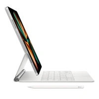 Apple Magic Keyboard: iPad Keyboard and case for iPad Pro 12.9 inch (3rd, 4th, 5th and 6th gen) and iPad Air (M2), Great Typing Experience, Built-in trackpad, US English - White