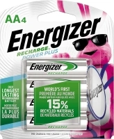 Energizer AA Batteries, Pre-Charged Double A Rechargeable Batteries, 4 Count