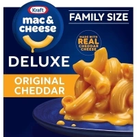 Kraft Deluxe Original Cheddar Mac & Cheese Macaroni and Cheese Dinner Family Size, 24 oz Box