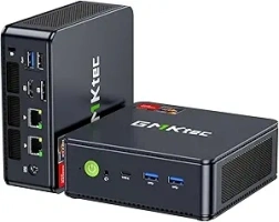 GMKtec M6 Gaming PC Mini AMD Ryzen 5 6600H(Max 4.5GHz) Dual NIC LAN 2.5G DDR5 Dual SSD Slot/WiFi 6E, USB3.2, USB-C, BT5.2, DP, HDMI, Dual Fan