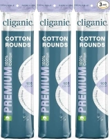 Cliganic Premium Cotton Rounds for Face (300 Count) - Makeup Remover Pads, Hypoallergenic, Lint-Free | 100% Pure Cotton (Packaging May Vary)