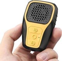 Inwa Wearable Bluetooth Speaker, Clip-on Wireless Portable Speakers, IP67 Waterproof Clip Speaker, Built-in Mic for Hands-Free Music/Calls, Mini Speaker for Work/Home/Outdoor(Yellow)