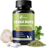 Yerba Mate Capsules - Yerba Mate Complex Supplement for Focus, Memory & Energy Support - Mate Tea Alternative with Natural Caffeine, Portable & Easy to Use - 60 Servings