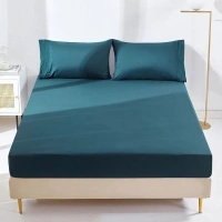 YIYEA Fitted Sheet Only, Premium Double Brushed Microfiber Deep Pocket Fitted Sheet Twin Size, Ultra Soft Fitted Bottom Sheet, Shrinkage, Fade Resistant, Twin, Teal