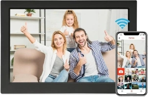 KASTISS 10.1 inch Smart WiFi Digital Picture Frame, 1280x800 HD IPS Touch Screen, 16GB Memory, Auto-Rotate, Share Moments Instantly via Frameo App from Anywhere (Black)