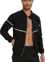 Sauna Suit for Men Sweat - Long Sleeve Shirt Jacket Workout Body Shaper Zipper Top Slimming Fitness Trainer Gym
