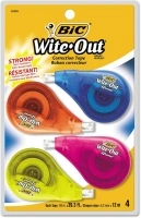 BIC White-Out Brand EZ Correct Correction Tape, 4 Count