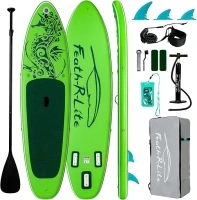 FEATH-R-LITE Inflatable Paddle Board Stand Up Paddleboards for Adults SUP with Two Different Configurations of Accessories