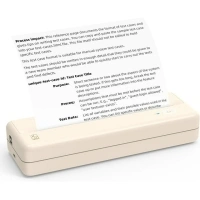 Mixfeer Wireless Printer, Portable Thermal Inkless Printer Compatible with Android iOS Phones & Laptops, Beige