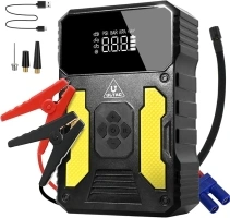 Jump Starter with Air Compressor - 3000A Portable Jump Pack for Car Battery(All Gas/10L Diesel),20000mAh 150PSI Tire Inflator 12V Air Pump with Digital Display, 3 Modes LED Light, Jumper Cable