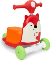 Skip Hop 3-in-1 Baby Activity Push Walker to Toddler Scooter, Zoo Fox