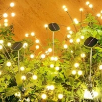 Solar Outdoor Lights Pathway, 1 Pack Solar Garden Pathway Lights Outside, Waterproof Halloween Christmas Decor Solar Landscape Lights for Patio Lawn Path Walkway