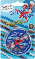 Stretch Magic Bead & Jewelry Cord .5mmX10m, Black 6 x 3.5 x 1