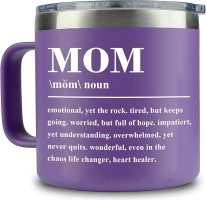 WECACYD Gifts for Mom from Daughter, Son, Kids - Mom Birthday Gifts, Birthday Gifts for Mom - Funny Mom Gifts from Daughter, Son, Kids for Birthday, Mothers Day, Christmas - 14 Oz Mom Mug