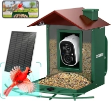 Osoeri Bird Feeder with Camera, Smart Bird Feeder Camera with AI Identify, Auto Capture Bird Videos & Motion Detection, Ideal Gift for Bird Lovers