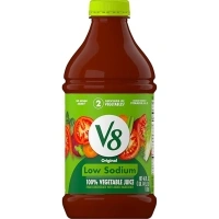 V8 Low Sodium Original 100% Vegetable Juice, 46 fl oz Bottle