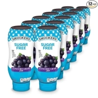 Smucker’s Squeeze Sugar Free Concord Grape Jam, 16.5 oz. Bottle, 12 Count