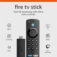 Amazon Fire TV Stick, HD, sharp picture quality, fast streaming, free & live TV, Alexa Voice Remote with TV controls