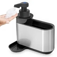 Automatic Hand Soap Dispenser Touchless: Rechargeable Sensor Pump for Kitchen Foaming Soap Dispenser with Sink Caddy Kitchen Orgnizer 8.5oz Xmas Gift