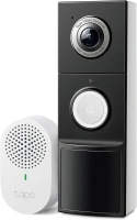 Tapo TP-Link Smart Video Doorbell Camera with Chime, Battery or Wired, 2K QHD Color Night Vison, 180° Ultra-Wide Head-to-Toe View, Ring Call, Smart AI Detection, 2-Way Audio, Up to 512 GB SD, D225