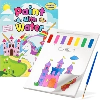 Paint With Water Coloring Book for Toddlers: Mess Free Kids Watercolor Painting Activity Kit - Arts and Crafts For Ages 3 4 5 6 Years Old - Unicorns and Magic - Travel Gift Toy, Kids Stocking Stuffers