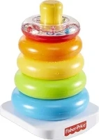 Fisher-Price Baby Stacking Toy Rock-A-Stack, Roly-Poly Base with 5 Colorful Rings for Ages 6+ Months