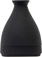 Nearly Natural 10in. Cone Stone Vase Black Matte