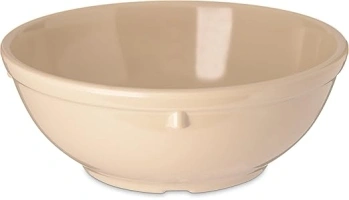 Carlisle FoodService Products Dallas Ware Plastic Snack Bowl, Melamine Bowl For Restaurants, Hospitals, 16 Ounces, Tan