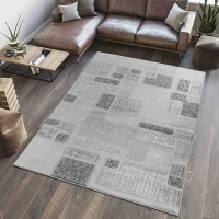 RUG BRANCH Sakarya Geometric Modern Abstract Grey Black Indoor Area Rug for Living Room, Bedroom, Dining Room, and Kitchen - 4