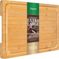 30 x 20 Extra Large Cutting Board, Turkey Carving Board Bamboo Meat Cutting Boards for Kitchen with Juice Groove and Handles Heavy Duty Charcuterie Board, 4XL, Empune