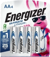 Energizer AA Batteries, Ultimate Lithium Double A Battery, 4 Count