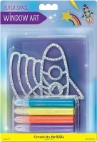 Creativity for Kids Window Art Outer Space - Create Your Own Window Art, Suncatcher Kits for Kids, Space Toy Stocking Stuffers for Kids