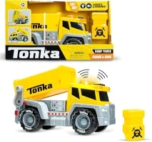 Tonka, Crank and Haul Dump Truck- Made with Sturdy Plastic, Lights and Sounds Powered Toy Construction Truck, Ages 3+ Boys and Girls, Kids, Toddlers, Christmas Birthday Gifts