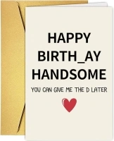 Dirty Birthday Card Men Him, Funny Birthday Card Gift For Husband Boyfriend, Ideal Birthday Decor, Romantic Raunchy Birthday Card Gift From Wife Girlfriend