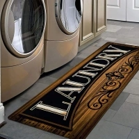 Pauwer Farmhouse Rug 20"X59" Non Slip Laundry Area Rugs and Mats for Laundry Room Decor Washable Runner for Kitchen Floor Bathroom Hallway Entryway