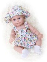 Reborn Baby Dolls Silicone Full Body 22 inch Real Life Toddler Baby Doll Lifelike Newborn Girl Cute Soft Vinyl Correct Realistic Toddler Dolls with Feeding Kit Toys Gifts Collection for Kids Age 3+