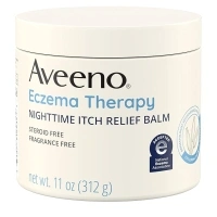 Aveeno Eczema Therapy Itch Relief Balm with Colloidal Oatmeal & Ceramide for Dry Itchy Skin, Non-Greasy, Steroid-, Fragrance- & Paraben-Free Moisturizing Skin Protectant Cream, 11 oz