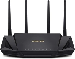 ASUS RT-AX3000 Ultra-Fast Dual Band Gigabit Wireless Router - Next Gen WiFi 6, Adaptive QoS, and AiProtection by Trend Micro | 1x WAN, 4x 1G LAN, 1x USB 3.0 - AiMesh Compatible