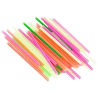 Chef Craft Neon Smoothie Straws, 8 inch 50 Piece Set, Assorted