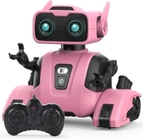 Robot Toys for Girls Boys - Remote Control Robots for Kids,RC Robots with LED Eyes,Auto-Demonstration,Dance Moves, Music, and Flexible Head & Arms - Perfect Christmas Toys Gift, Ages 3+ Years