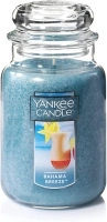 Yankee Candle Bahama Breeze Scented, Classic 22oz Large Jar Single Wick Candle, Over 110 Hours of Burn Time, Perfect for Tropical Beach-Themed Setting