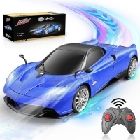 Pagani 2.4Ghz Remote Control Car, Official Licensed Pagani Huayra 1/24 Scale Model Racing Hobby Toy Car with Lights Kids Toys Gifts for 4 5 6 7 8+ Year Old Boys Girls, Blue