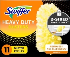 Swiffer Heavy Duty Refills, 11 Count - Black - Cleaning Dusters for Screen, Fan, Furniture, Picture Frame - Soft, Lightweight Plastic with Feather Head & Extendable Handle