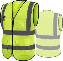 Reflective Safety Vest: High Visibility Construction Vest Yellow S-XXL