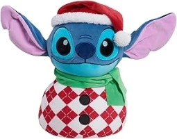 Stitch 12-inch Weighted Snowman Plush Stuffed Animal, Lilo and Stitch, Super Soft Fabric, Kids Toys for Ages 3 Up by Just Play