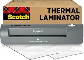 Scotch TL901X Thermal Laminator, 1 Laminating Machine, Gray, Laminate Recipe Cards, Photos and Documents, For Home, Office or School Supplies, 9 in.