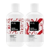 IGK Good Behavior Shampoo + Conditioner Kit | Frizz Control + Hydrates + Shine | Vegan + Cruelty Free | 16 Oz