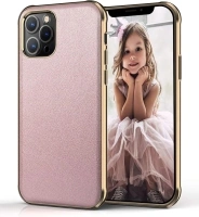 LOHASIC for iPhone 12 Pro Max Case, Slim Luxury Leather Elegant Classic Soft Grip Back Fashion Lovely Cover Cute Beauty Cases for Girls Compatible with iPhone 12 Pro Max 6.7" 2020 5G - Rose Gold